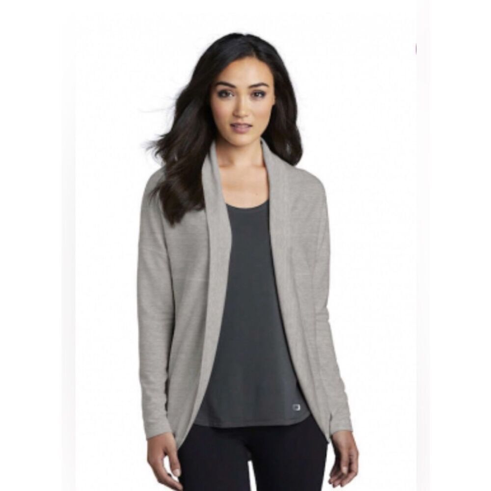 Ogio LUUMA Petrol Gray Soft Micro Fleece Lined Cocoon Cardigan